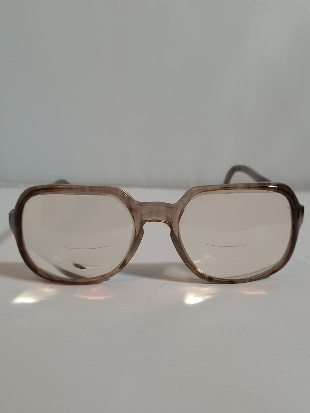 Vintage 1980s Frames Glasses Battaglia Square  in Smoky Brown